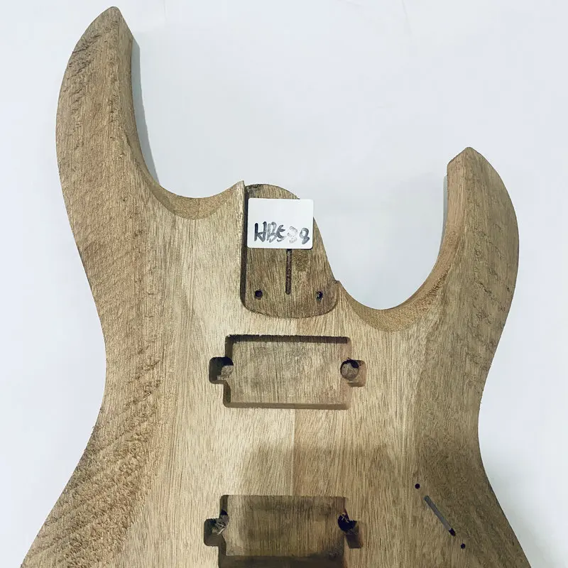 HB588  Origianl LAG 6 Strings Electric Guitar Body Solid Redwood Right Hand HH Pickups for Replacment Unfinished NO Paint