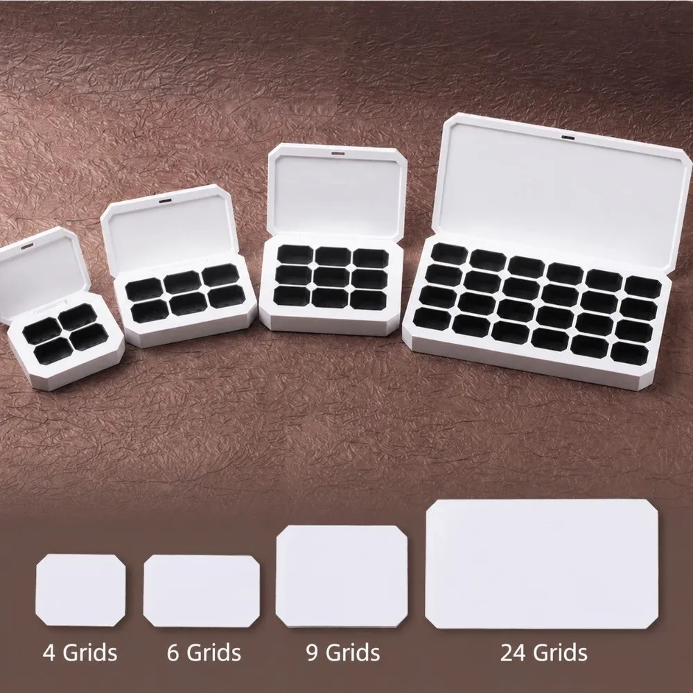 Portable Nail Polish Palette Light Avoiding Magnetic Lid Nail Art Palette Detachable Professional Empty Magnetic Box