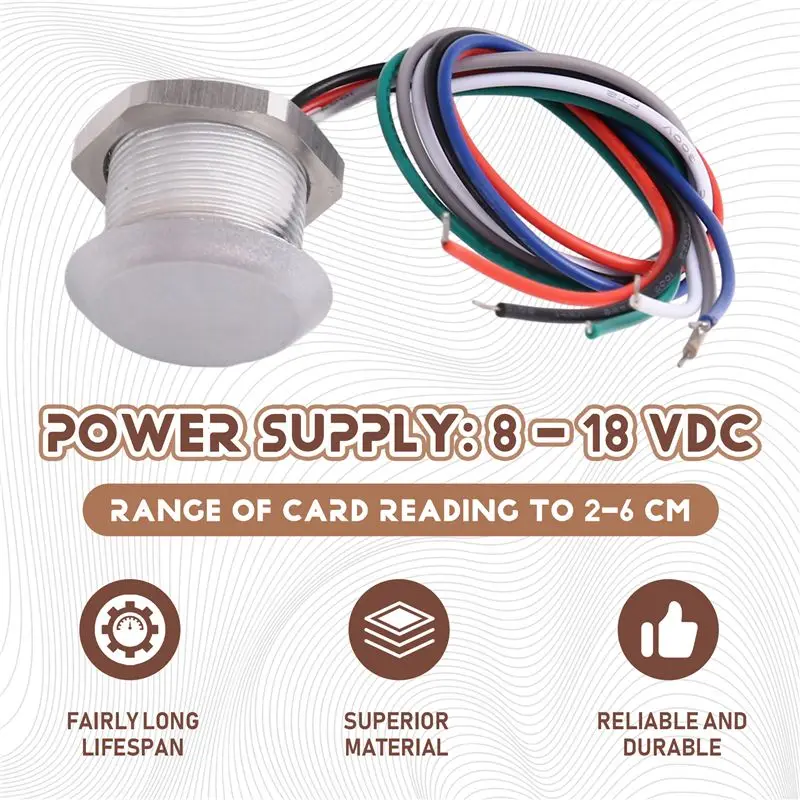 B27B 125Khz RFID Compatible EM Marine Small Mini Card Wiegand26 ID Reader