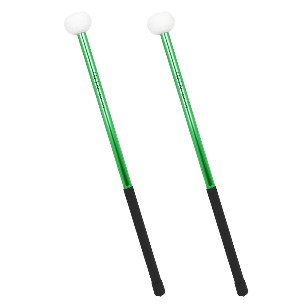 

2 Pcs Aluminum Alloy Drumsticks Percussion Instrument Accessory Part Accessories for Felt