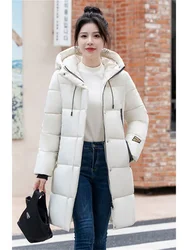 Down Cotton Coat Women Autumn Winter New Fashion White Loose Thick Warmth Bread Jacket Cothing