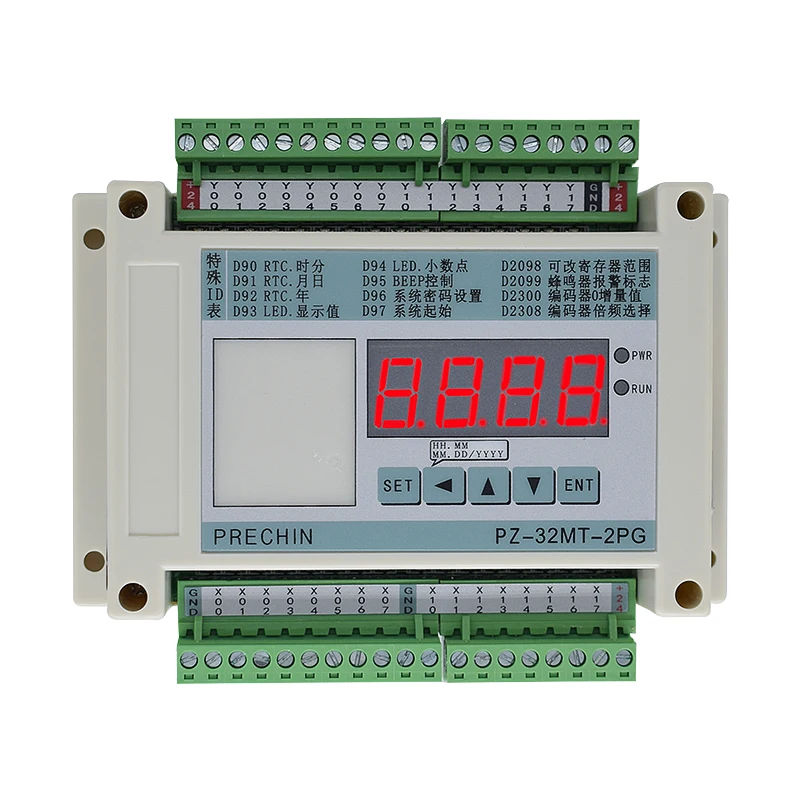 PLC Programmable Controller Compatible with FX3U Series 32MT-2PG with Digital Display