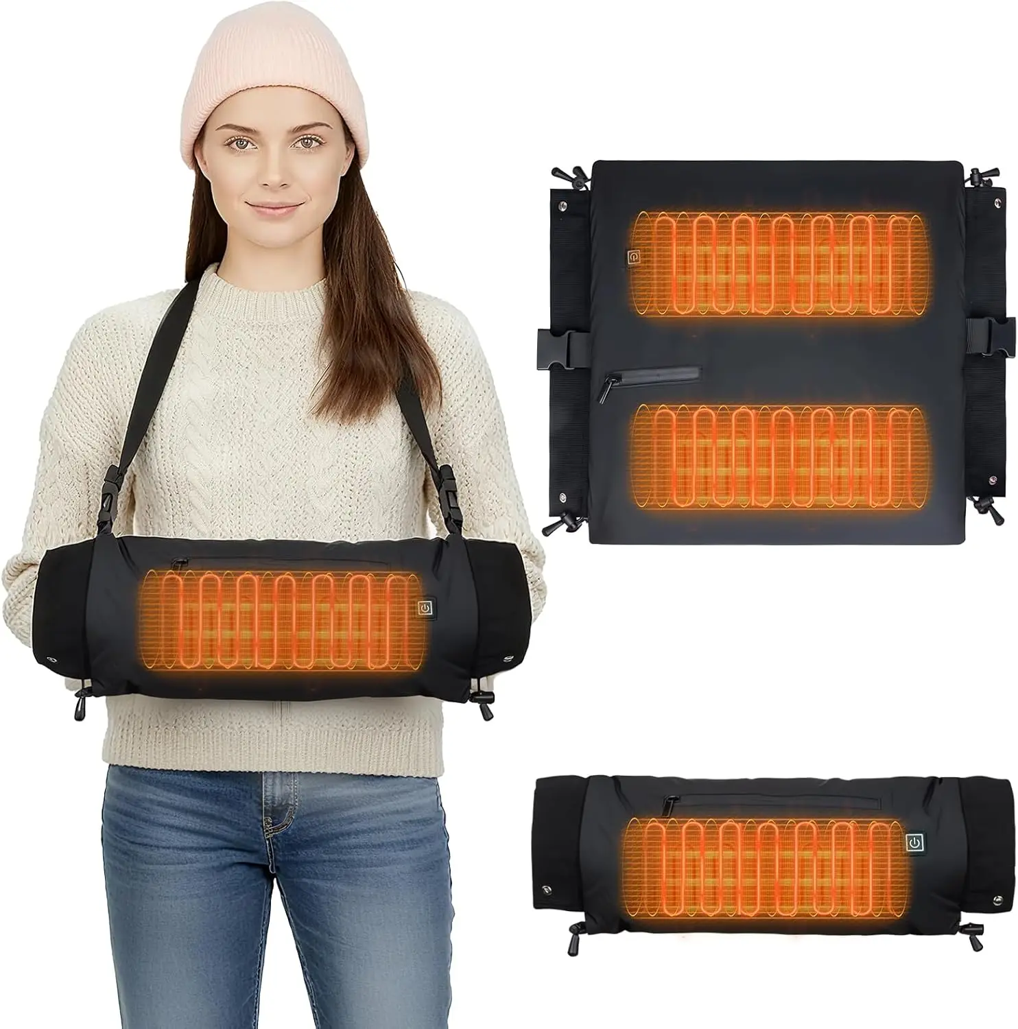 

Rechargeable Heated Hand Warmer with 10000mAh Power Bank, 3 Heat Settings for Outdoor Use