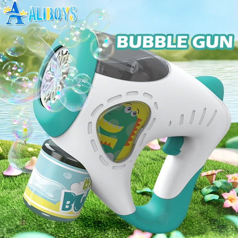 10 Holes Electric Bubble Gun Automatic Soap Bubble Blowing Machine Outdoor Game Beach Wedding Party Gift Children's Birthday Toy