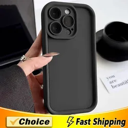 Custodia per telefono in Silicone antiurto addensata di lusso per iPhone 11 12 13 14 15 Pro Max 12Mini XR XS Max 8 7 6s 14 Plus Cover morbida per telefono