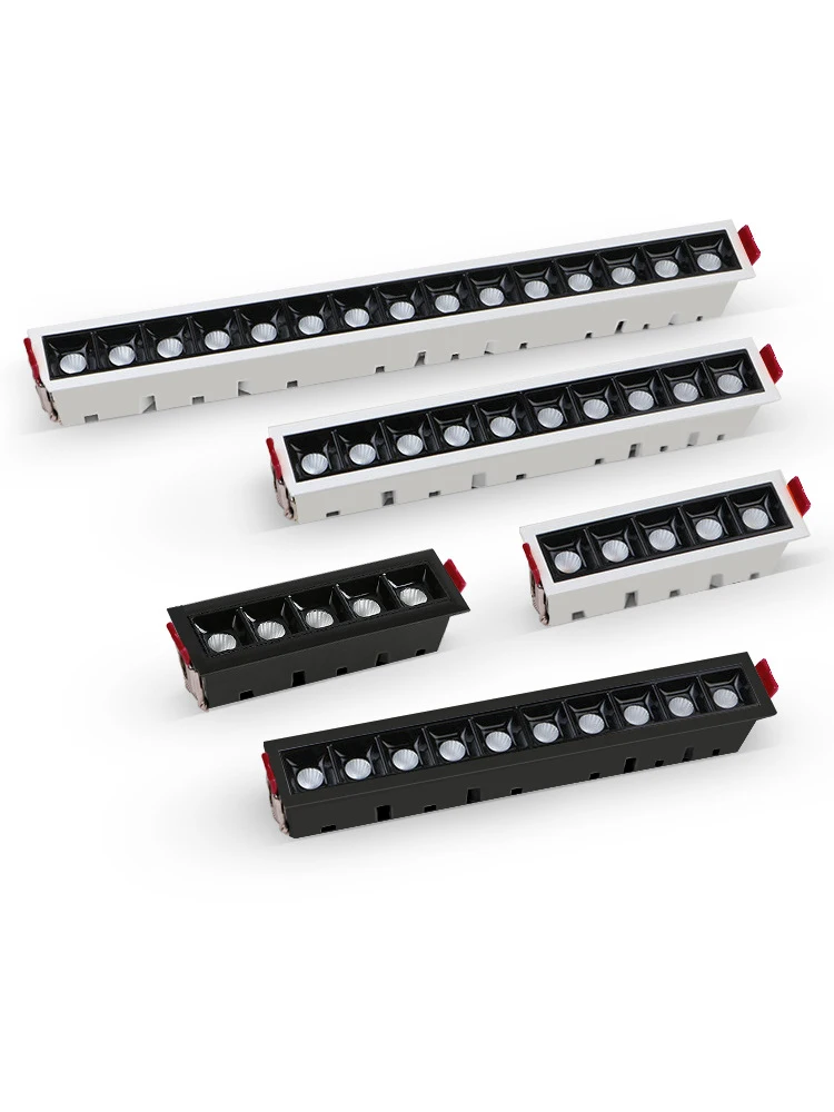 Imagem -06 - Recesso Led Grelha de Teto Luz Luz Linear Osram Chip Spot Lâmpada Down Light Bar 10w 20w 30w ac 110v 220v