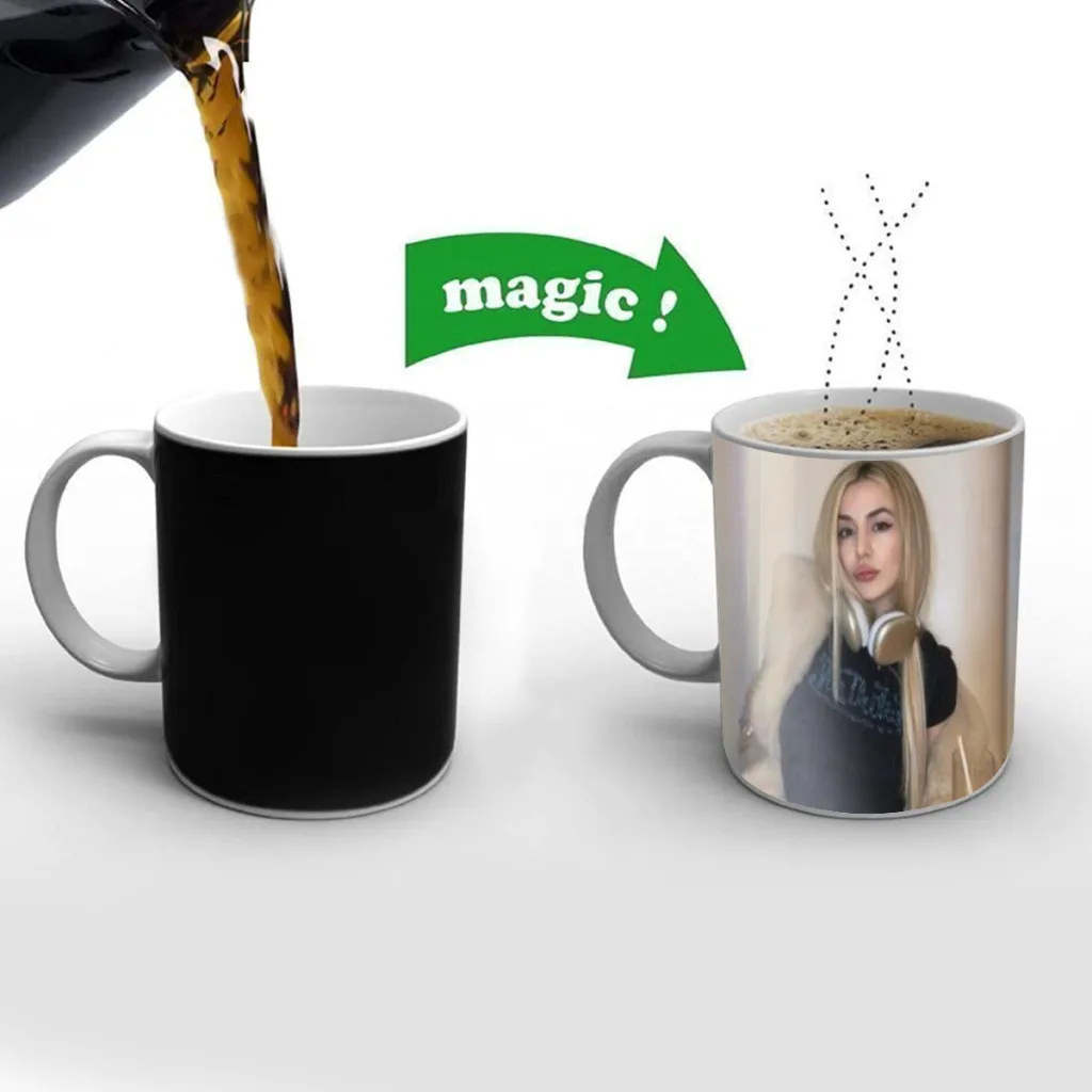 

Singer Ava Max Mugs Cup Changing Color Magic Mugs Heat Sensitive Tea Cup Coffee Mug Gift Mug Drop Shipping