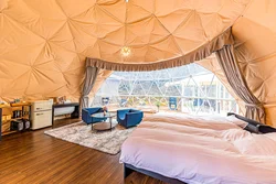 Glamping Dome Geodesic Specialized One-Piece Cotton Thermal Liner Cotton 8mm/12mm Aluminum Foil Puzzle Thermal Liner