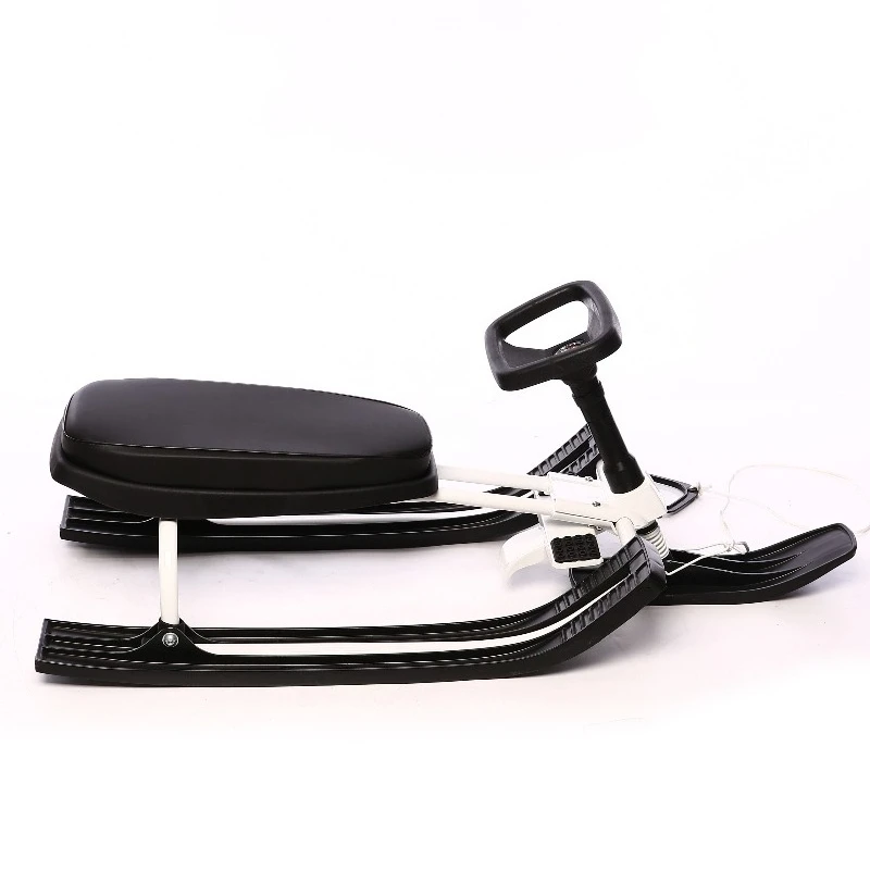 Fashion Plastic Snow Sledge With Brakes for Outdoor Skiing Winter Sports Sled Snow Racer Youth Snowmobile Ski Sleds