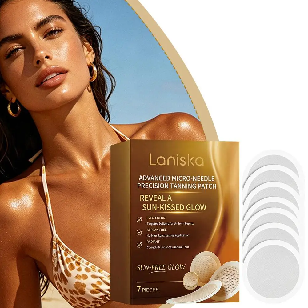High-quality 7Pcs Sun Free Glow Patches Natural Tanning Patches Advanced Sun Free Glow Microdarts Patch for All Skin Types