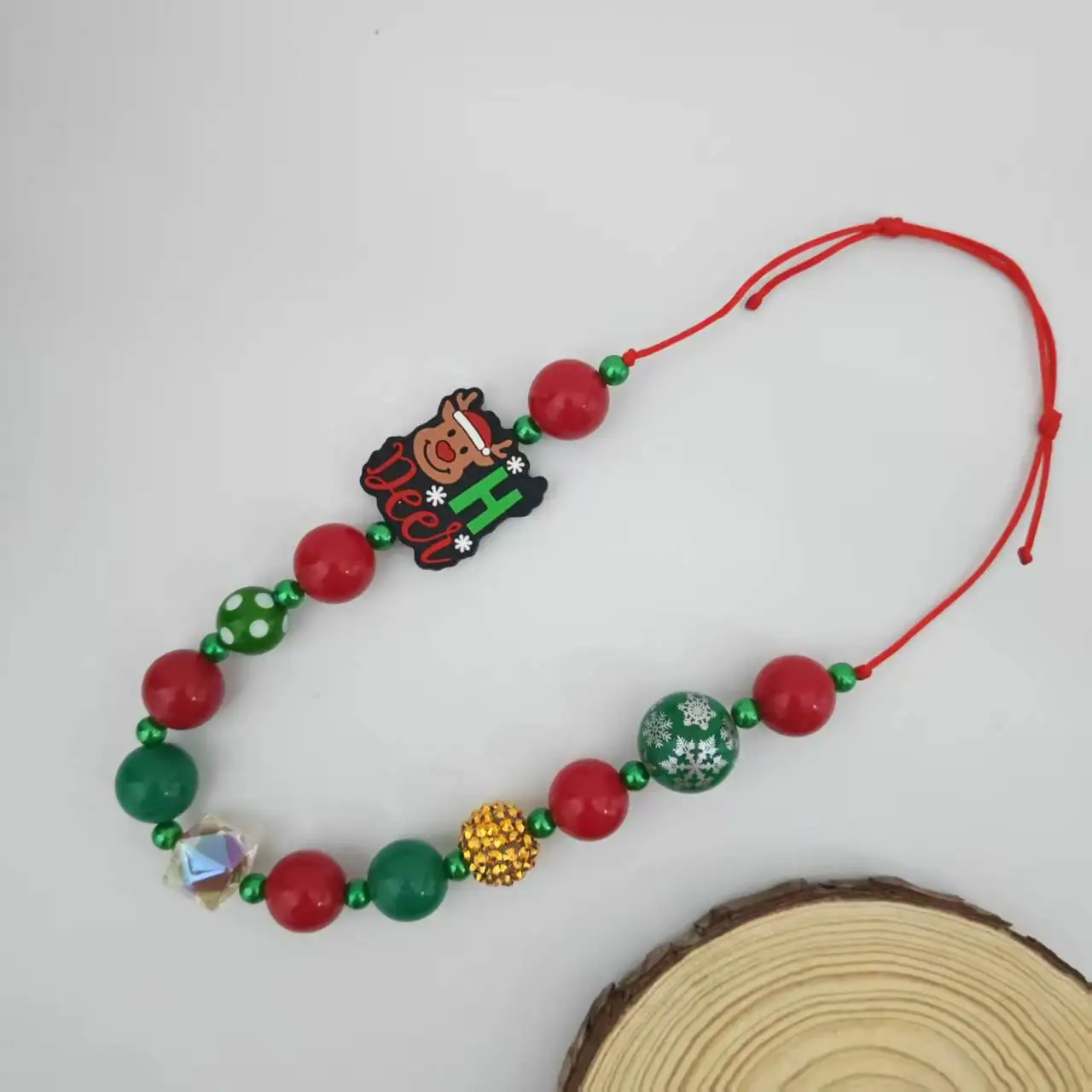 

Hi Deer Design Necklace For Baby Girl Boy Funny Handmade Winter Merry Christmas Jewelry Necklace Gifts