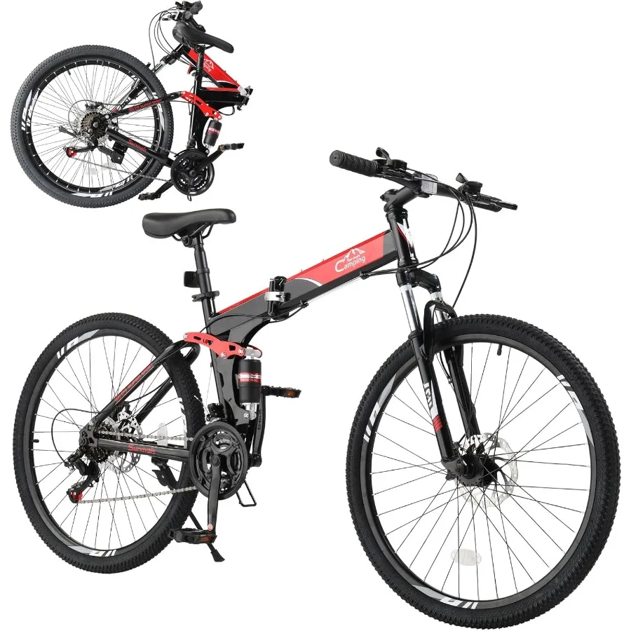 24 26 27.5 بوصة دراجات قابلة للطي للبالغين 21 سرعة دراجة هوائية جبلية دراجة الكبار مع إطار فولاذي عالي الكربون تعليق كامل دوا #1