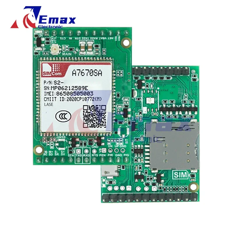 Placa central SIMCOM A7670SA-LASE Placa de desarrollo de A7670SA-LASE LTE CAT1 + 4G + 2G + voz no compatible con GPS
