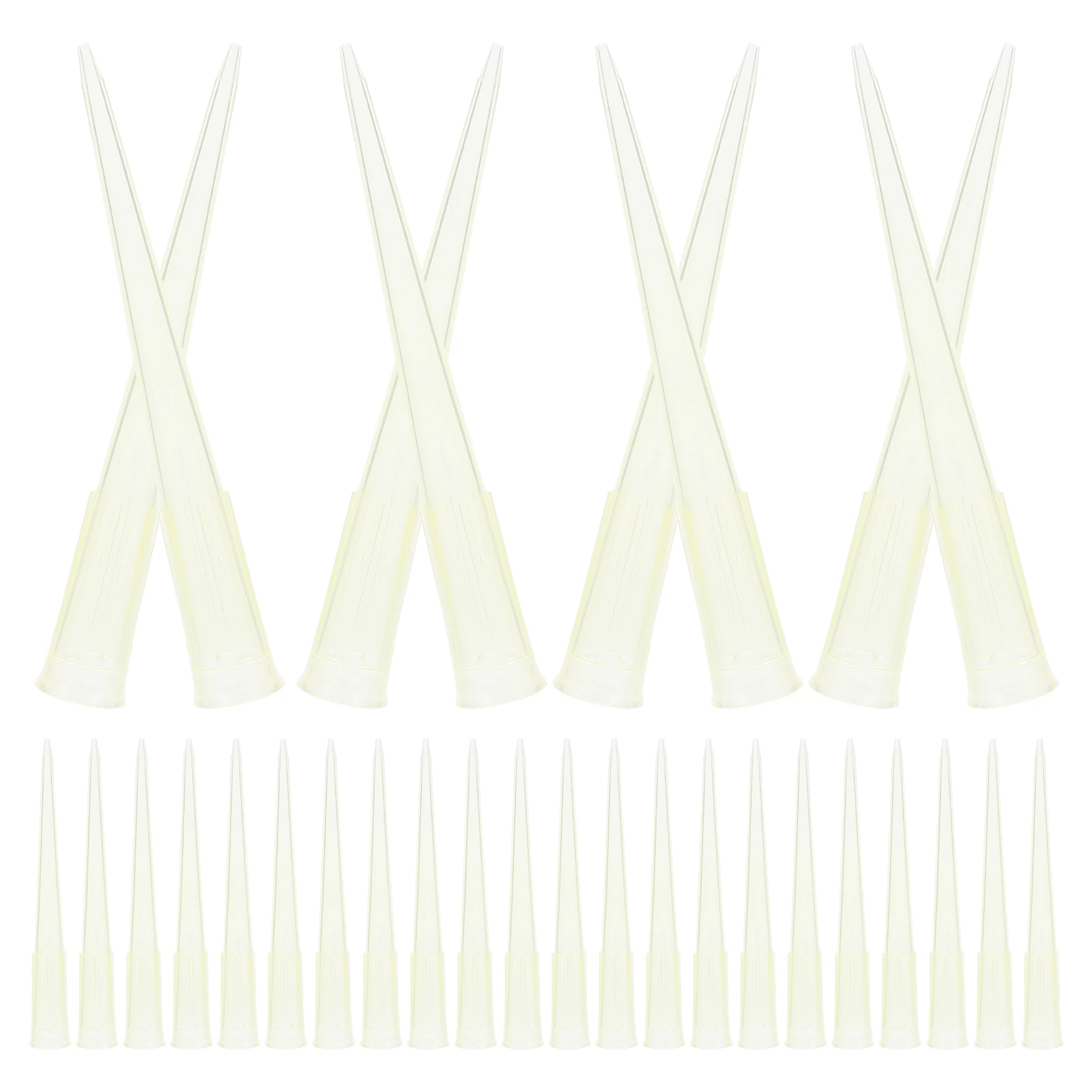 

25pcs Plastic Dispensing Needle High Viscosity Silicone Yellow Dispenser Eco Friendly Polypropylene Chemical Industry