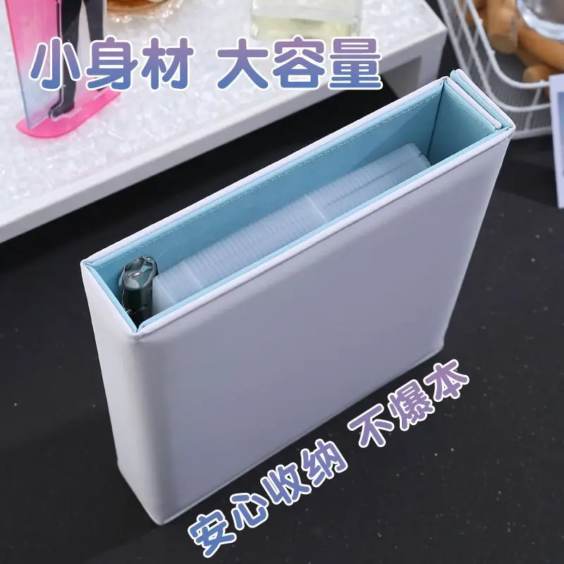 

Color Blocking A5 Binder Kpop D Ring Photocard Collect Book Magnetic Buckle Card Holder Idol Photo Card Album