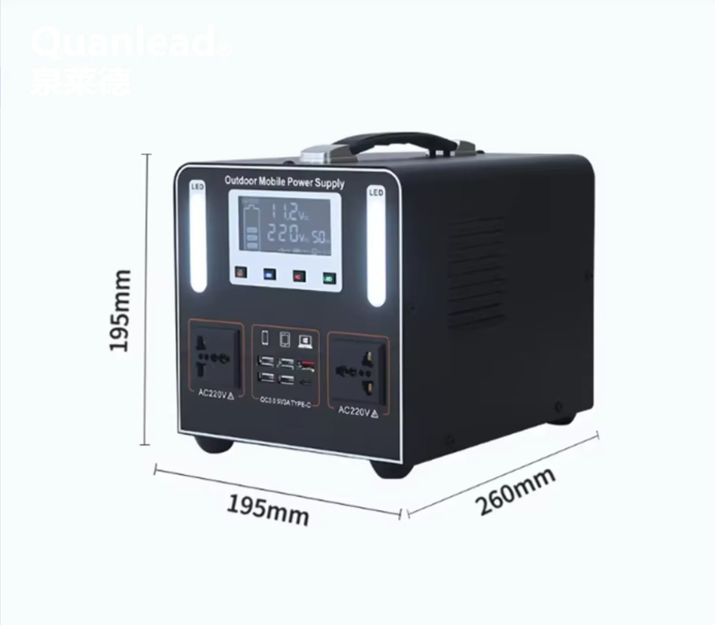500W 500Wh Lithium Ion PWM Solar Generator With 90W Panel Portable Power For Camping & Home Backup Mini Grid Solar System