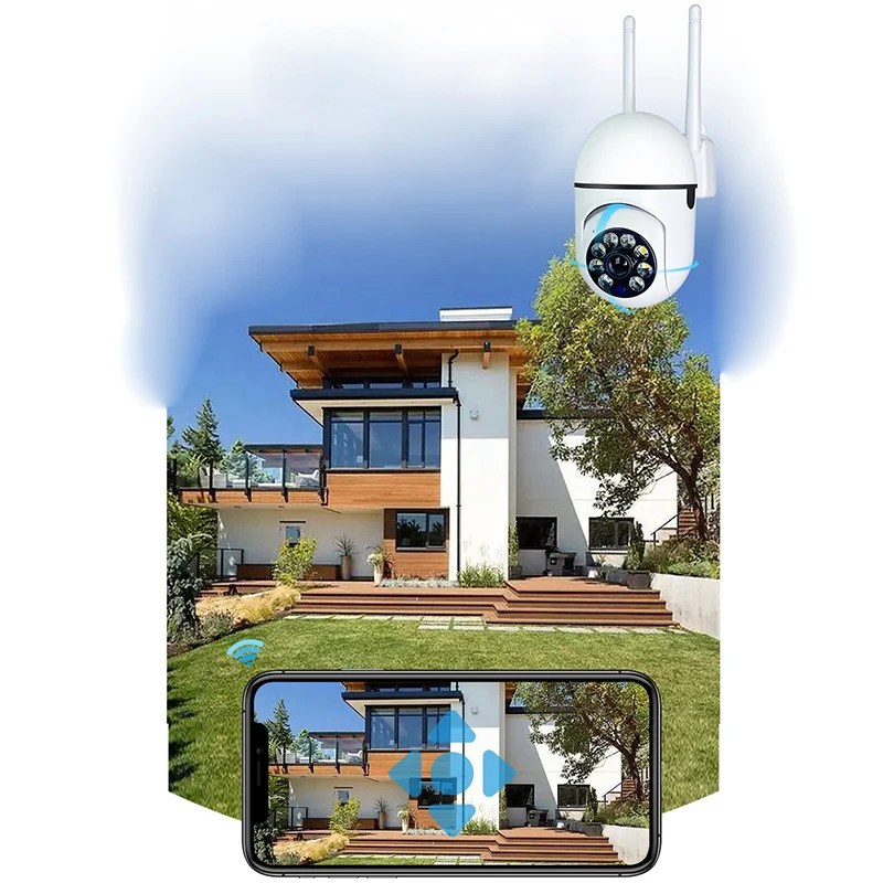 Wireless Security Surveillance Camera Wifi IP Outdoor Cameras Smart Home CCTV AI Human Tracking Two-way Audio HD Cam