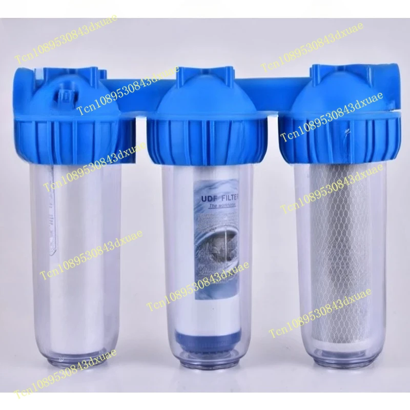 10 Inch 3 Stage Whole House Water Filter Transparent Filter Housing Pre Water Purifier System for Kitchen view 3