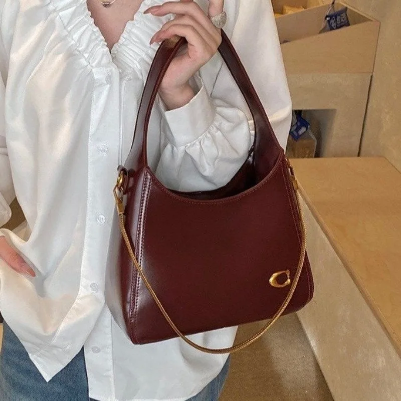 Vintage Diaper Bag Retro Textured Casual Simple Leather Shoulder Bag For Women Crossbody Handbag Trendy Design