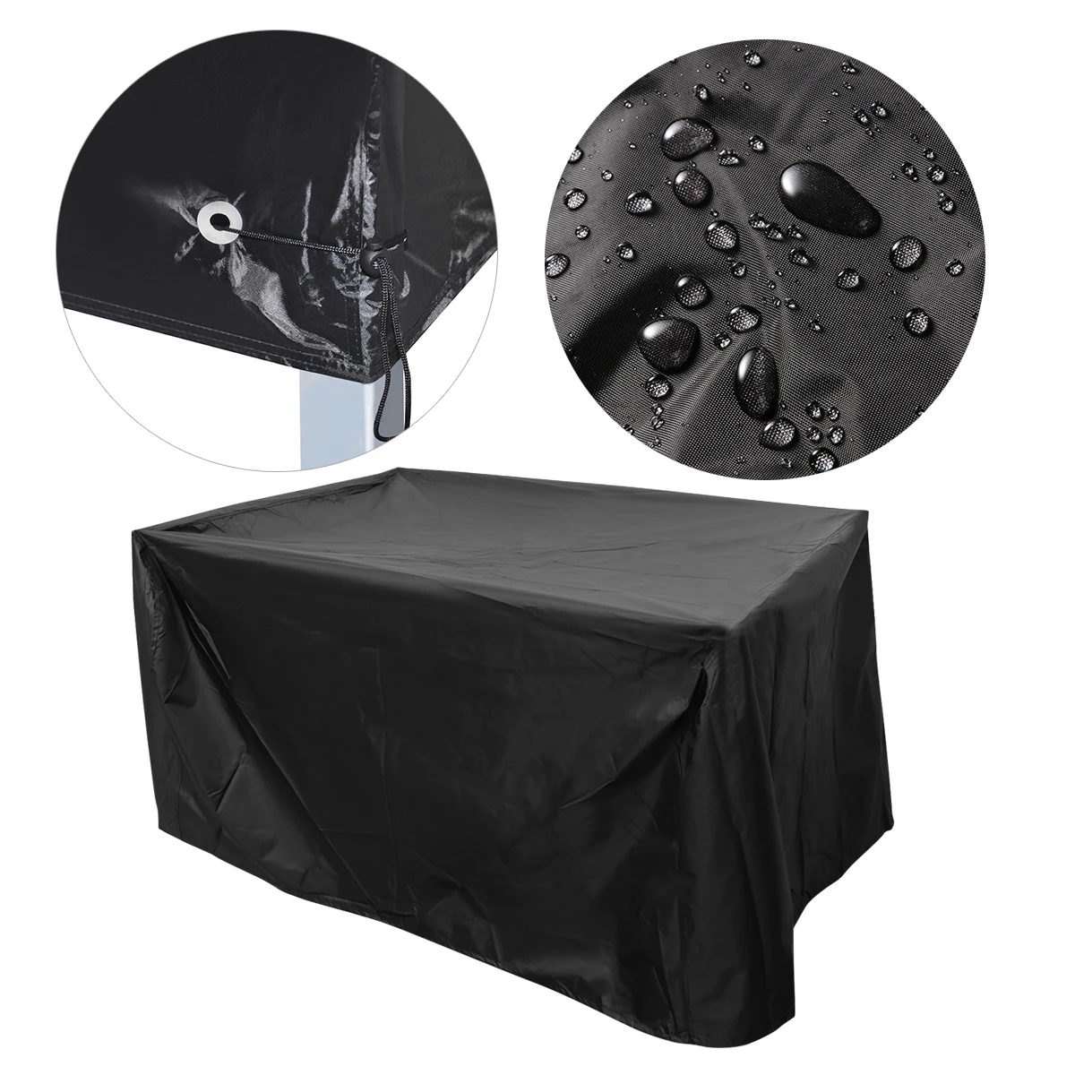 

Waterproof Furniture Cover Outdoor Garden Table Chair Dust Proof Lightweight Durable Snow Rain Protection 8 Grommets Nylon Cord
