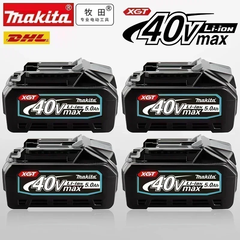 Batterie Makita 40V Max XGT, batterie originale rechargeable au lithium-ion 5Ah pour batterie d'outils électriques makita 40V BL4025, BL4040, BL4050