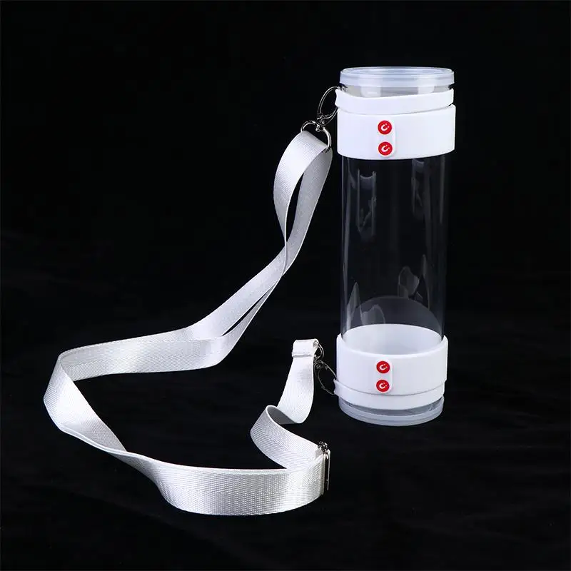 New Magnetic Transparent Shuttlecocks Storage Tube Adjustable Shoulder Strap Badminton Cylinder Badminton Balls HolderAcc