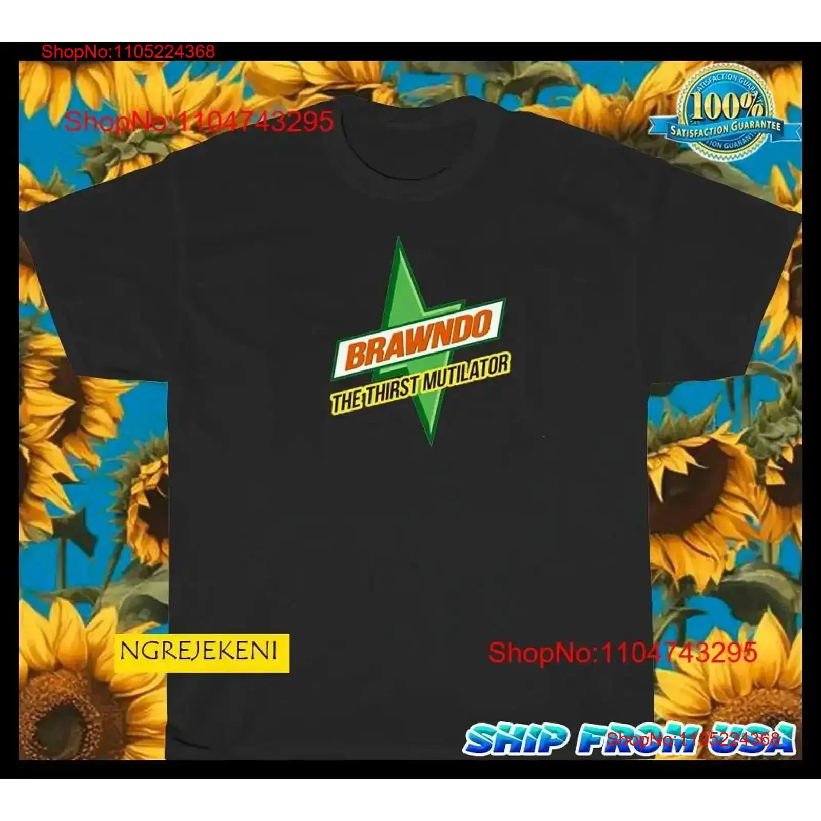Brawndo The Thirst Mutilator logo american funny T Shirt SIZE S 5XL vintage Washed Breathable Comfortable fashion graphic