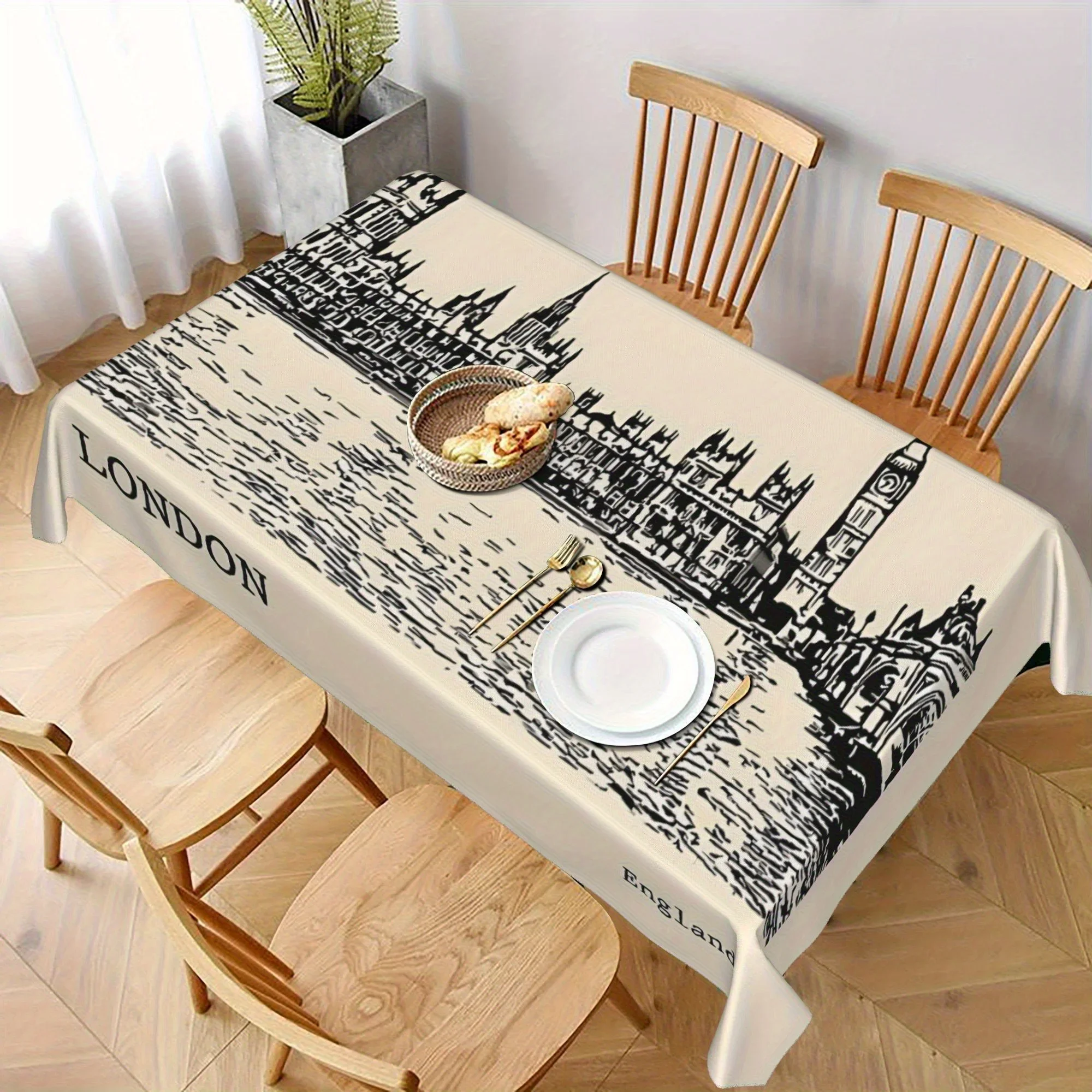 London-style tablecloth: Suitable for indoor and outdoor use throughout the year - parties, etc.zyc