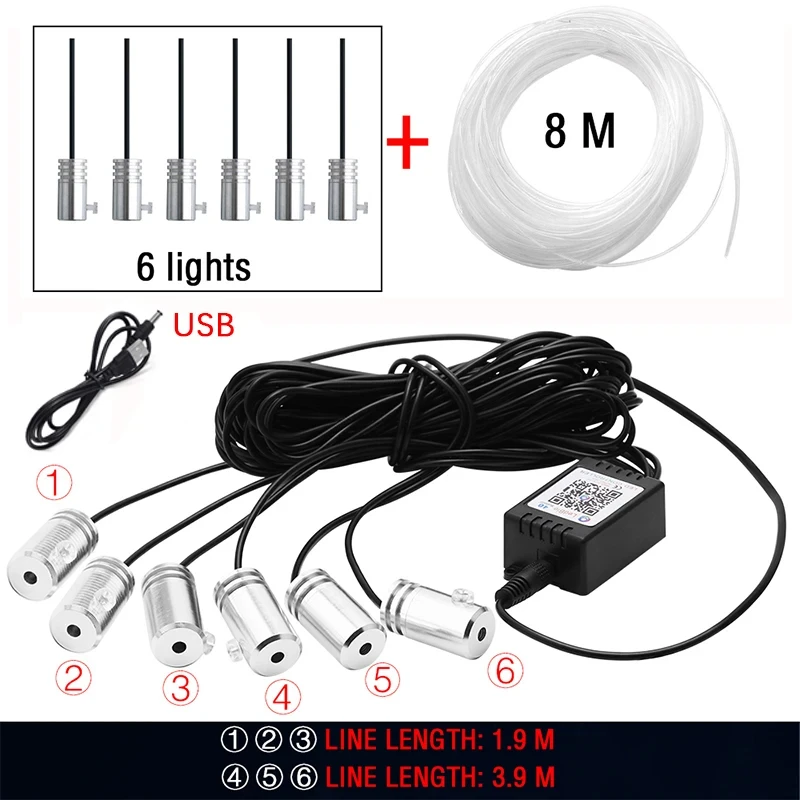 14 In 1 Led Decoratief Omgevingslicht Rgb Flexibel Interieur Neon Universele App Bediening Bluetooth Usb Remote Atmosphonere Lamp