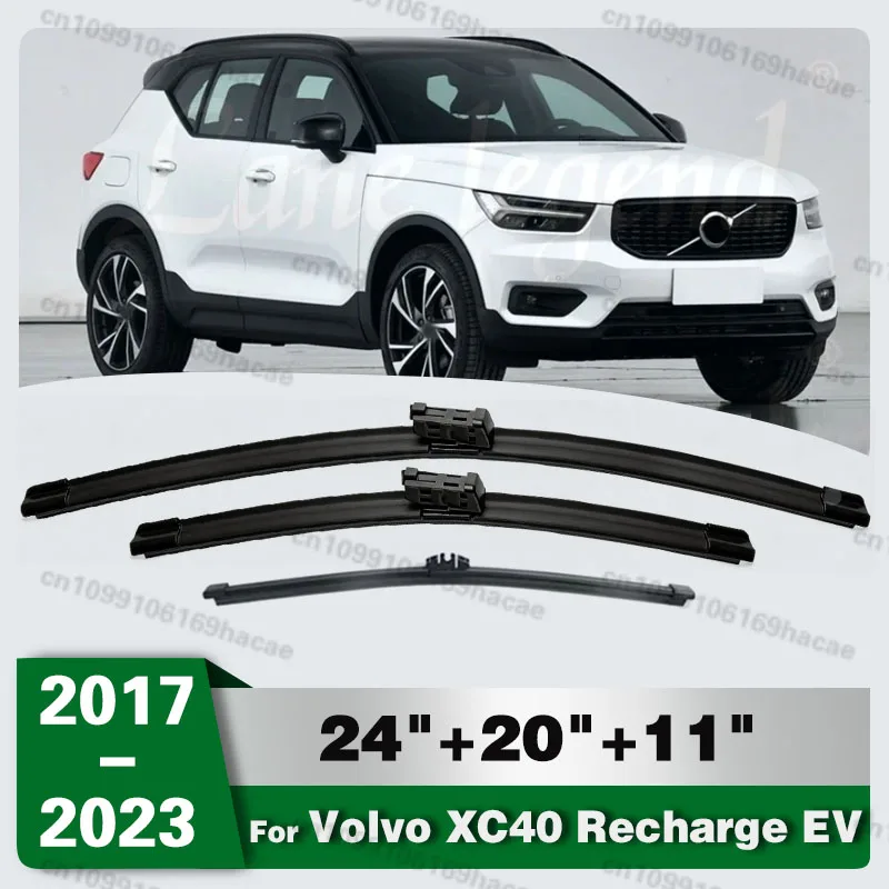 For Volvo XC40 Recharge EV 2017 - 2023 Front Rear Wiper Blades Windscreen Windshield Window Car Accessories 24