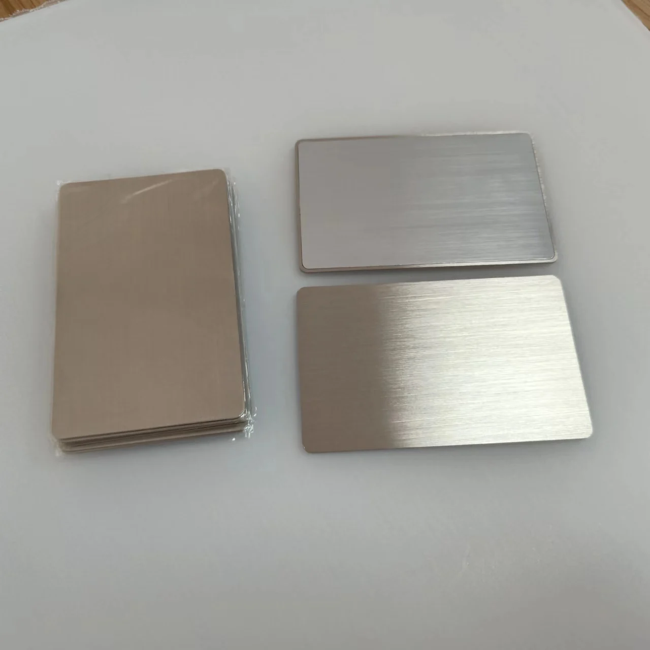 Brushed Silver Metal Steel And Plastic Combination Original NFC 213 Diy Blank Digital Business Card