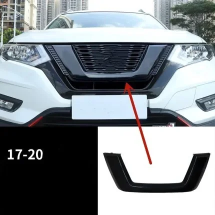 For Nissan X-Trail 2017-2021 ABS Chrome U-shaped front grille decoration  strip Anti-scratch protection car accessories