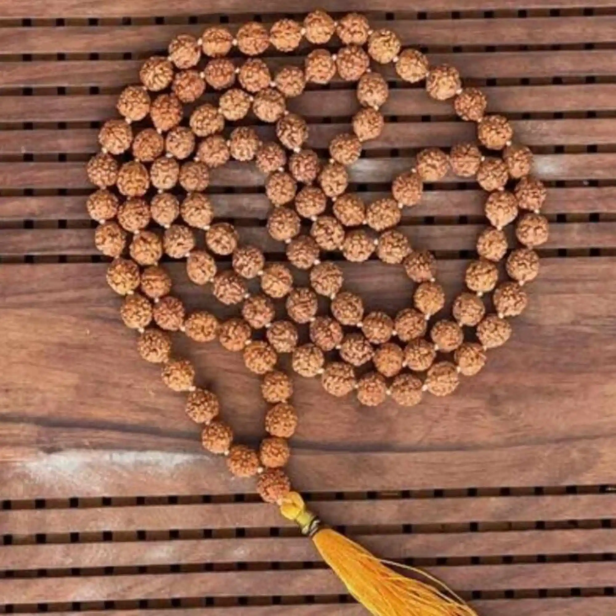 

6mm Natural knot Rudraksha gemstone beads tassel necklace Spirituality Inspiration Colorful Lucky Diy Yoga Mala Prayer