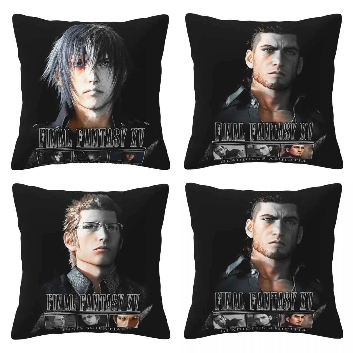 

FINAL FANTASY XV - GLADIOLUS rpg game play anime Polyester Cushion Cover Decor Pillow Case Cover for Living Room Double Printing