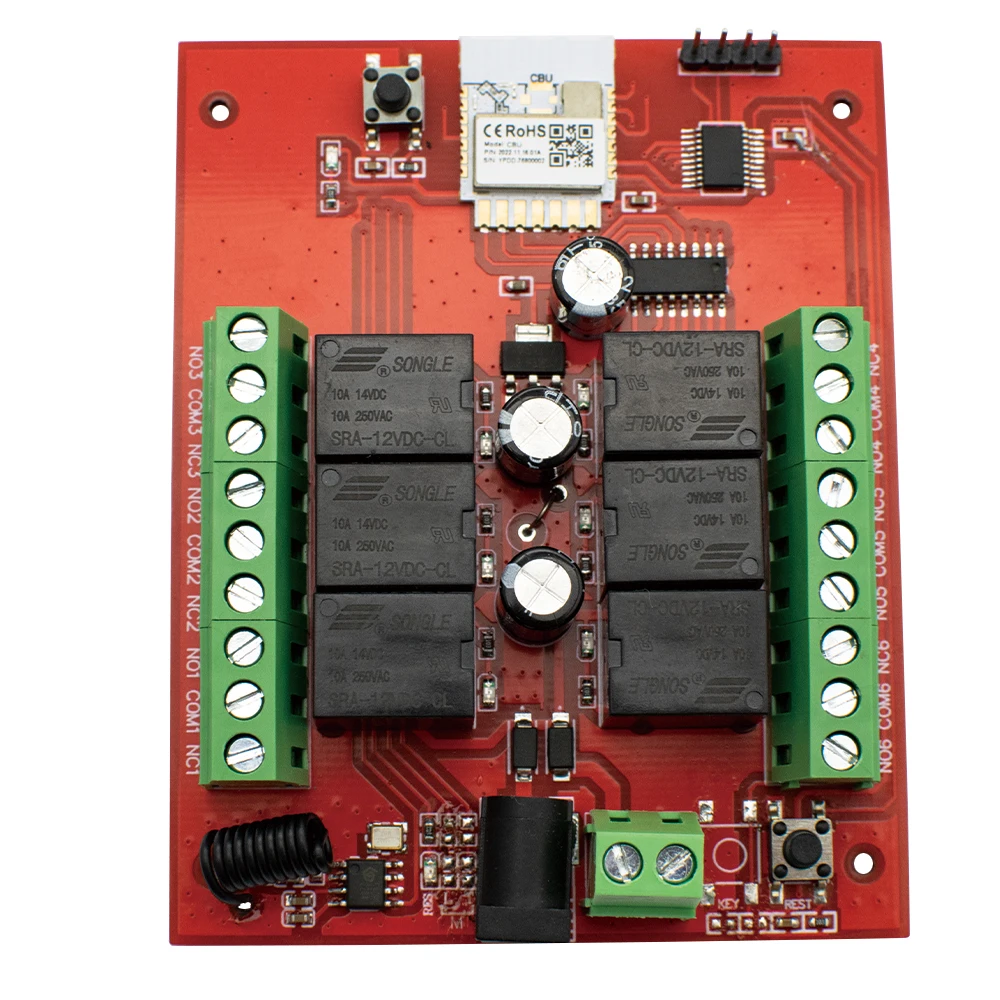 6/8Ch Wifi Home Relay Module & Wireless RF433 Remote Control Receiver Work With Google Home Alexa Tuya APP Control
