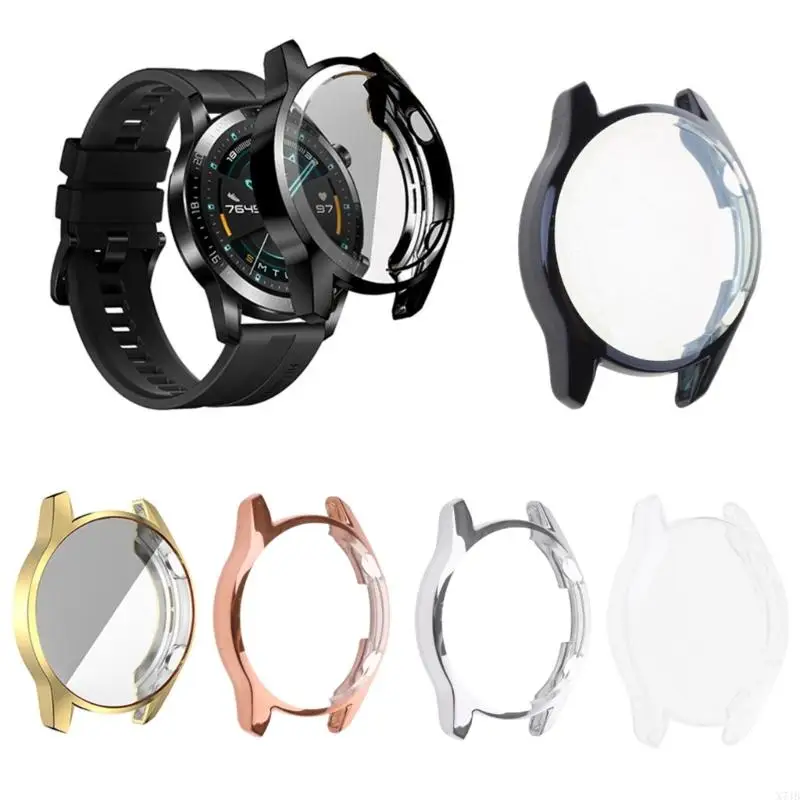 X7JB Protective for Case for Huawei Watch GT2 46mm Anti-scratch Shockproof Frame Flexible Cover Wear Resistant for Shell