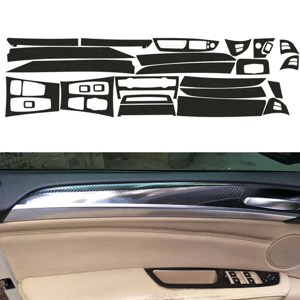 Brand New Sticker Decals 1 Set 3D Carbon Fiber Accessories Cover DIY Decorate Interior For BMW E70 2007-2013