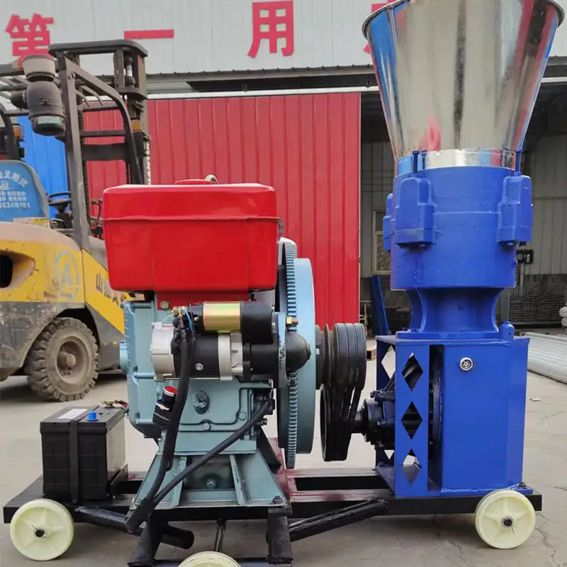 New High Productivity Goat Poultry Chicken Diesel Pellet Feed Machine Straw/Grass Powder Processing Equipment