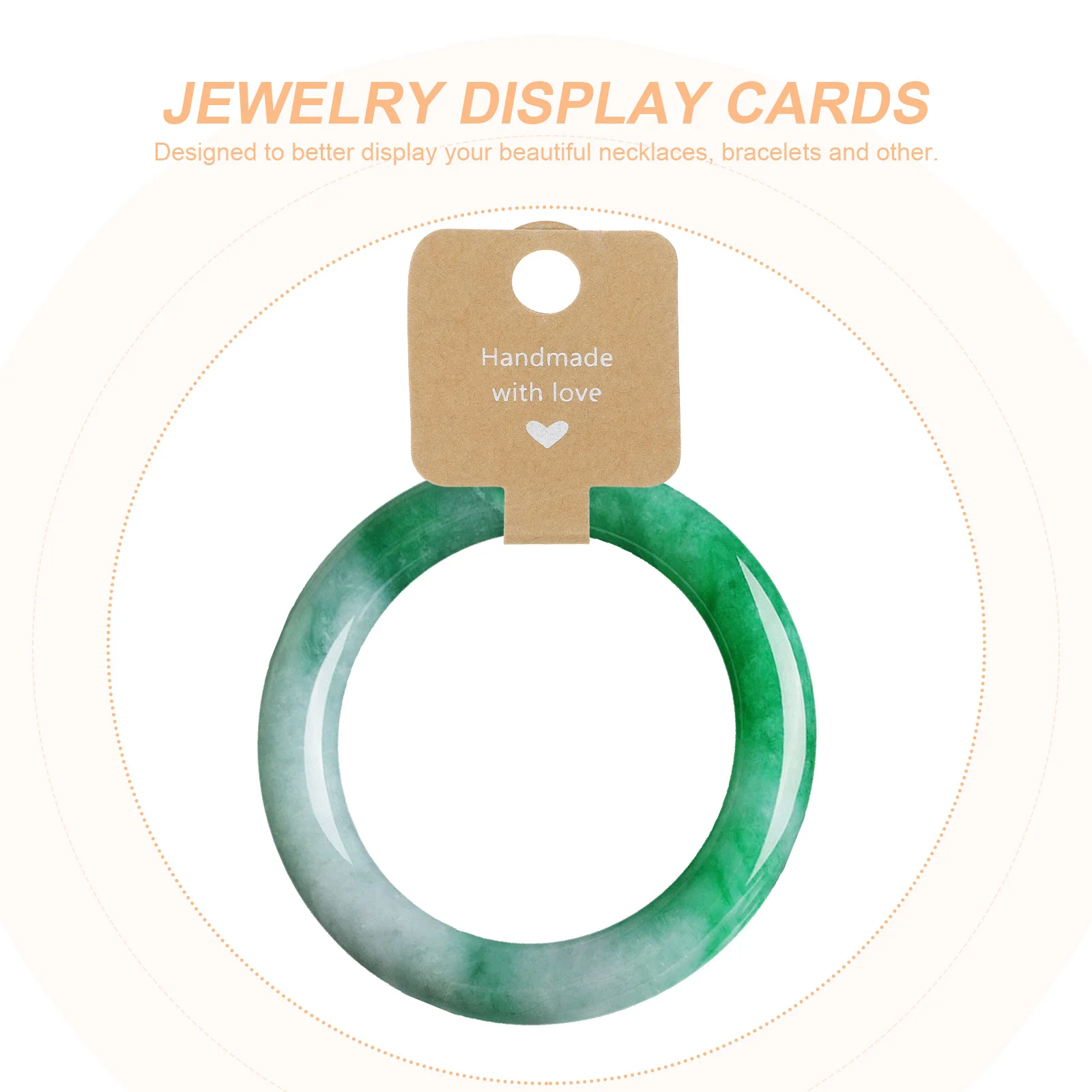 

100 шт., крафт-бумага, карты для демонстрации ювелирных изделий, ожерелье, браслет, складные карты, бирки для упаковки ювелирных изделий для розничной торговли, демонстрационная карта для браслетов