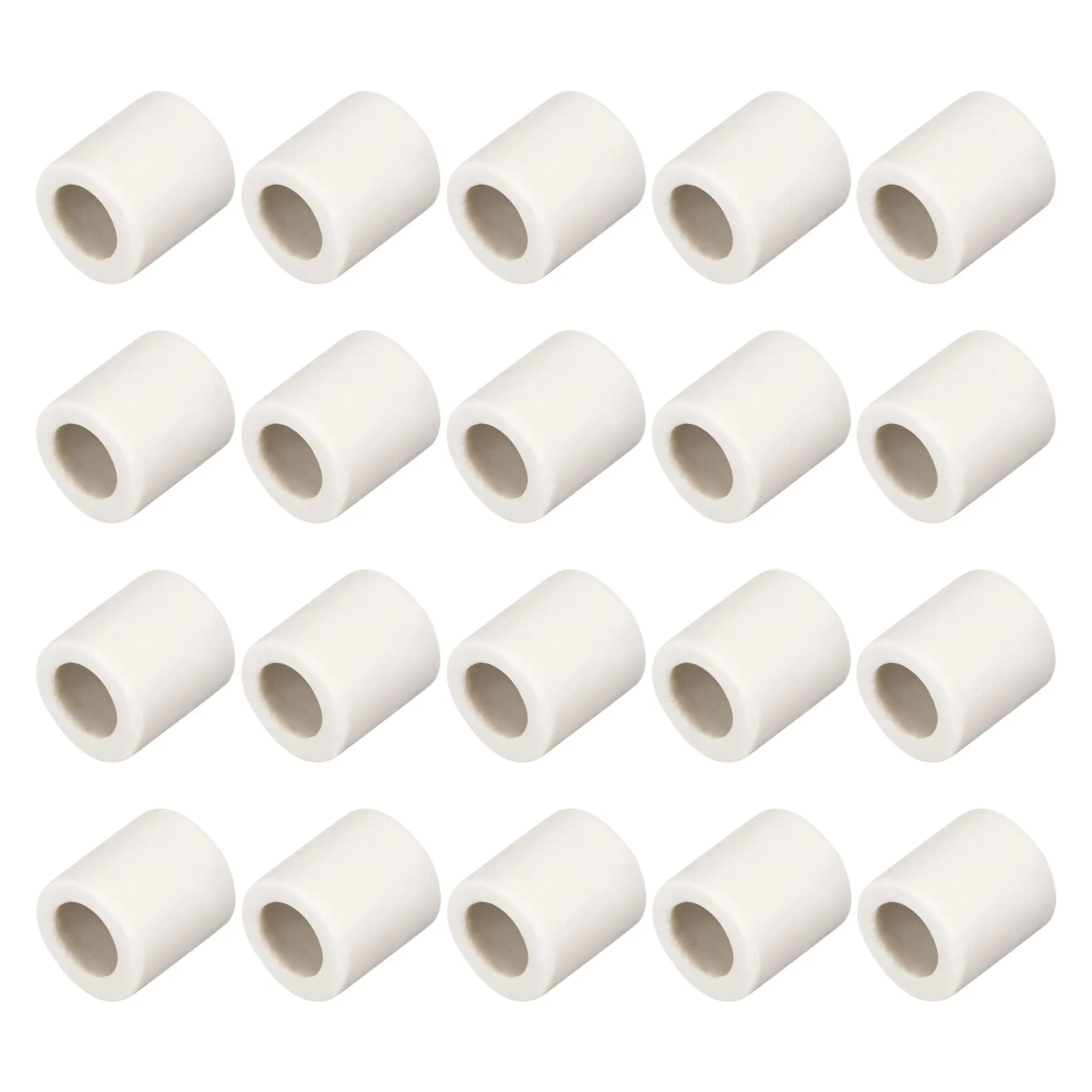 20/50 szt. 6mm Dia rura ceramiczna izolowana wiązka przewodów elektronicznych ochrona termoizolacyjna rura izolacyjna rura z tuleją porcelanową