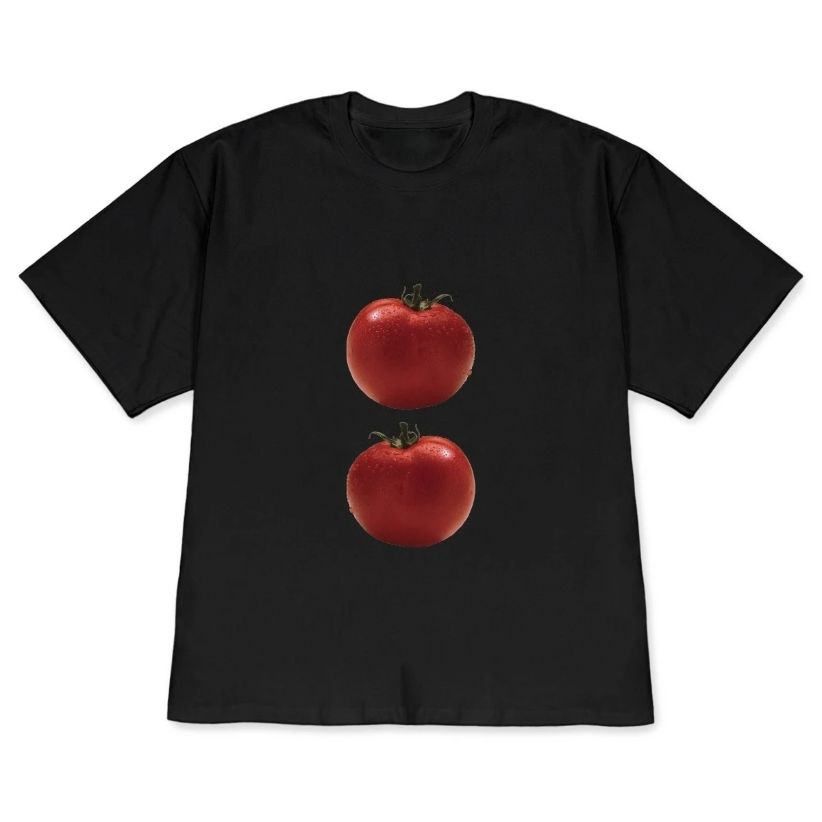 2026 Kawaii Fruit Print Short-Sleeve T-shirt Cute Double Red Berry Casual Top Aesthetic Minimalist Crew Neck Tee for Women Men