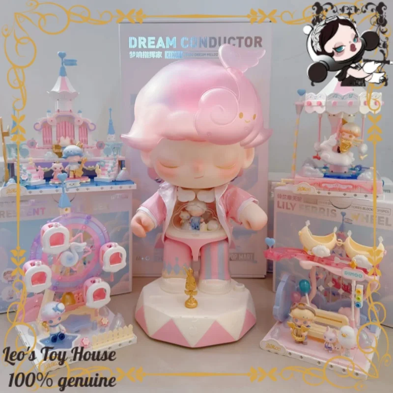 

POPMART DIMOO Melody Dream Building Bricks Set, Creative Cartoon Assembly Toy, Home Ornament Gift for Lovers