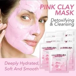 Face Masks Mud Mask Japan Sakura Essence Oil Control Blackhead Cleansing Facial Packs Moisturizing Shrink Pores Skin Care Mask