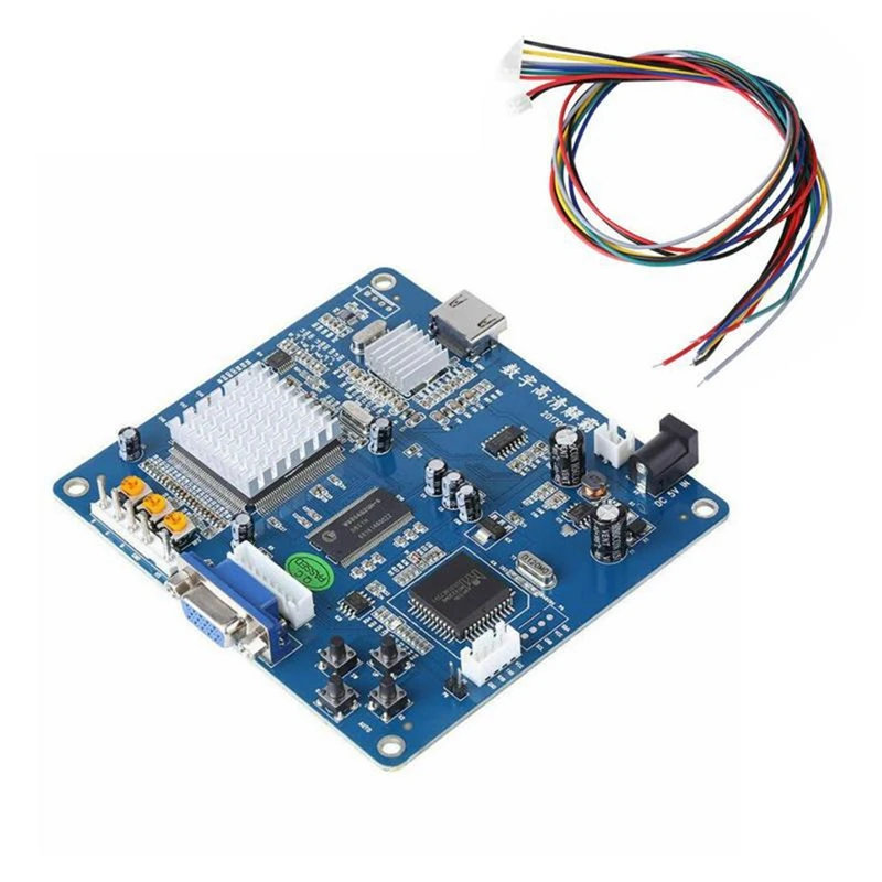 HD Video Output Converter Board VGA/RGB/CGA/EGA/YUV To -Compatible For Arcade Blue Game Machine Video Output Accessories