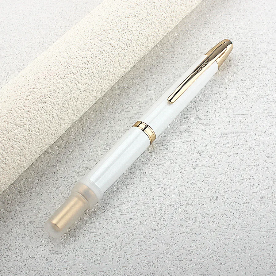 

JINHAO 10 Press Fountain Pen Retractable EF/F Nib Metal With Clip Writing Ink Pen Converter School Supplies Stationery