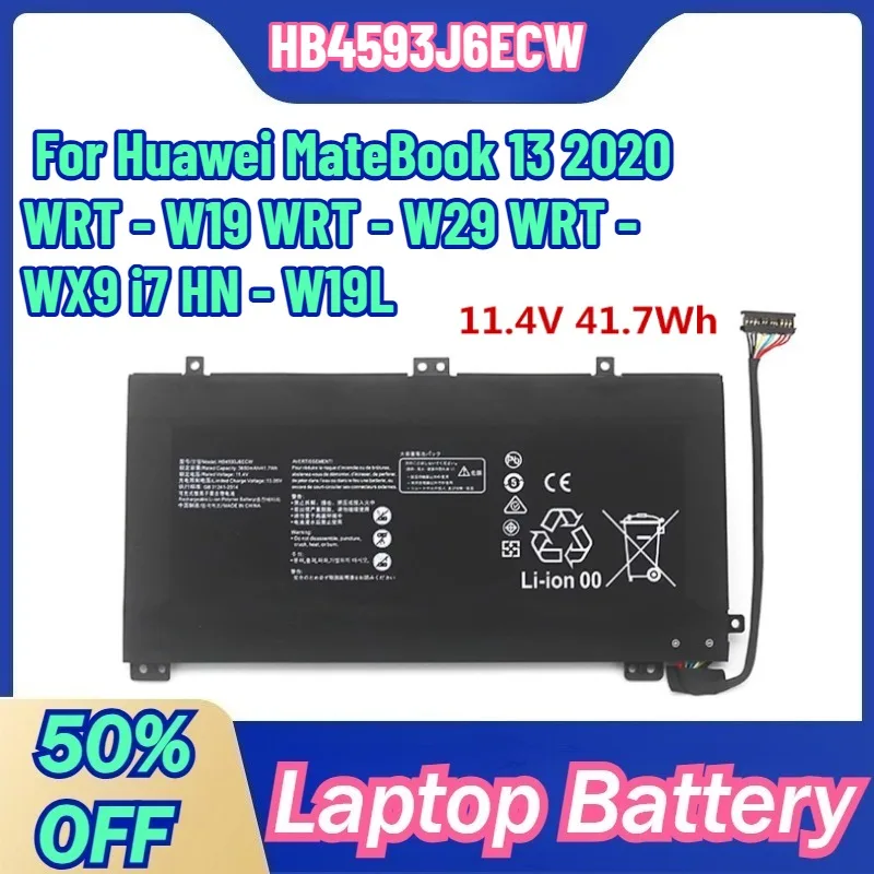 

High - quality Lithium Battery HB4593J6ECW For Huawei MateBook 13 2020 WRT-W19 WRT-W29 WRT-WX9 i7 HN-W19L