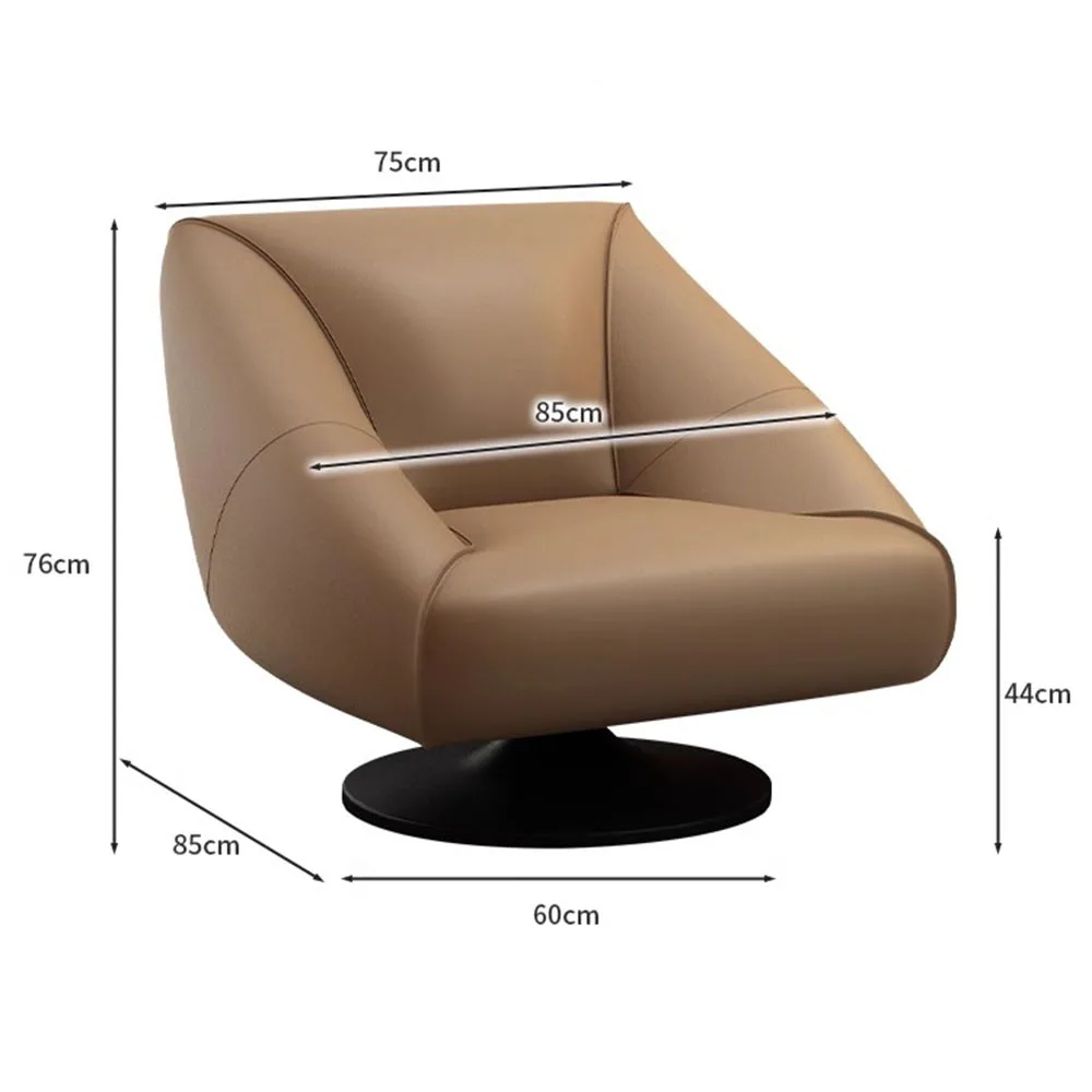 كرسي بتصميم عصري فاخر مع مسند للذراعين لدعم الظهر كرسي أرضي لغرفة المعيشة بسيط أثاث دوار ديكور منزلي #5