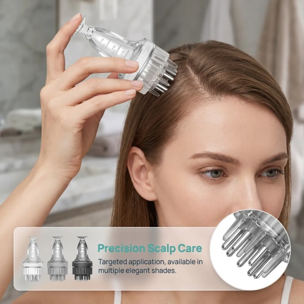 Precise Scale Hair Growth Serum Oil Apply Liquid Guiding Massager Multi-Function Massager Scalp Treatment Comb