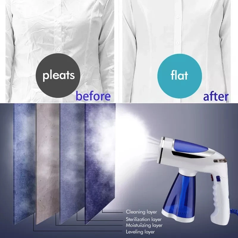 2023 low price foldable handheld best professional garment steamer 1700w vertical steam iron for household