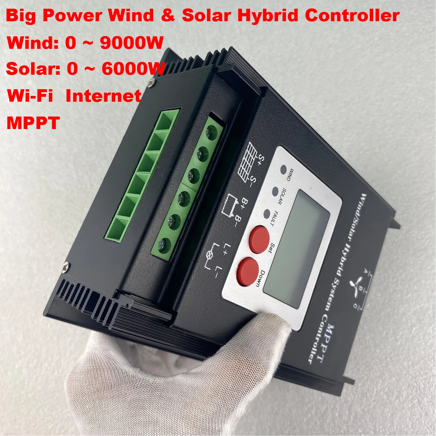 

НОВЫЙ 12 В 24 В 48 В двойной MPPT ветровой солнечный контроллер заряда с монитором WIFI для турбины 4000 Вт 5 кВт 8000 Вт 11 кВт регулятор солнечной панели